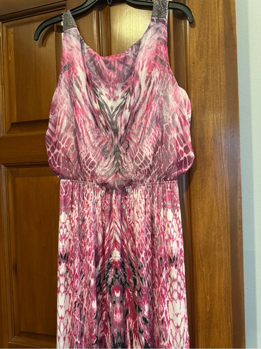 Style & Co. Pink Patterned Sleeveless Maxi Dress